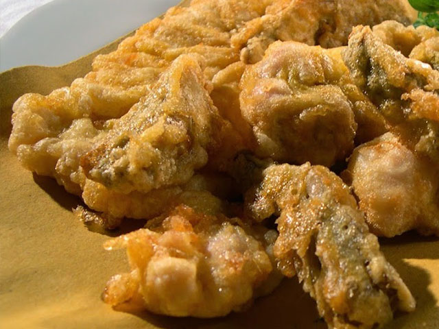 Fritto-di-cervello,-zucchine-e-carciofi